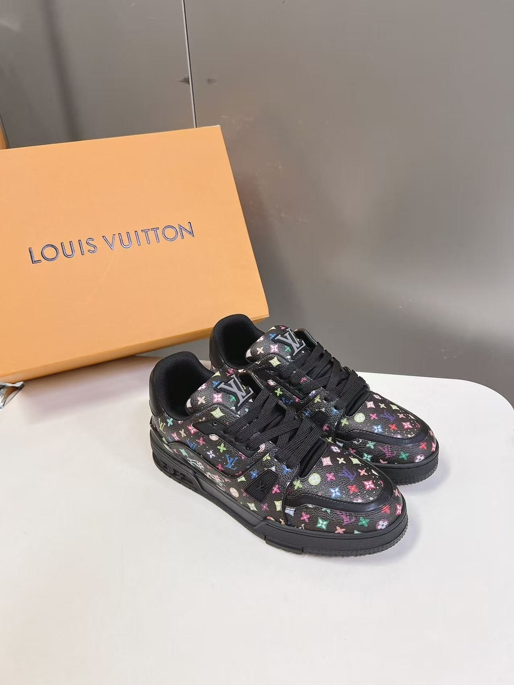 Louis Vuitton Men’s Black Multicolor Monogram Sneakers